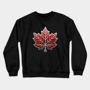 Red Canadian Maple Leaf Crewneck Sweatshirt